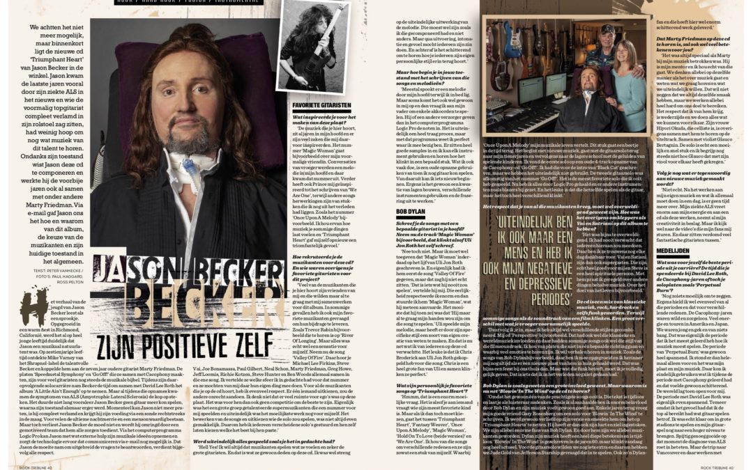 Part of a Three Page Jason Becker Feature in Rock Tribune October 2018.