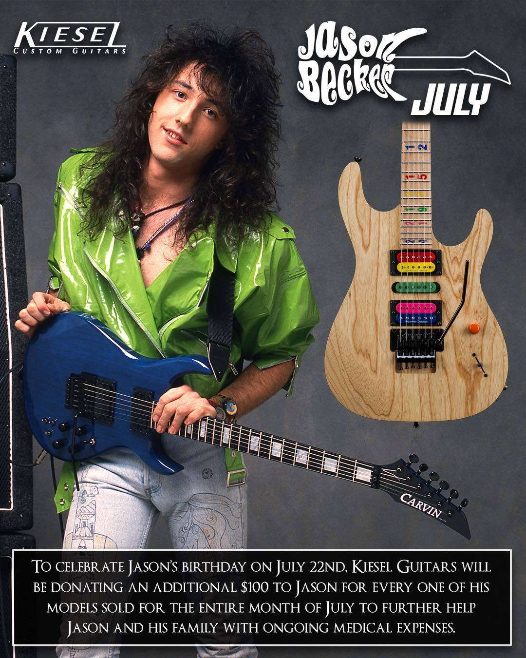 Kiesel Guitars Donating 100 to Jason Becker for Every Guitar Purchase Jason Becker
